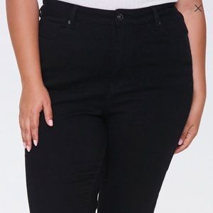 Black high rise skinny jeans
